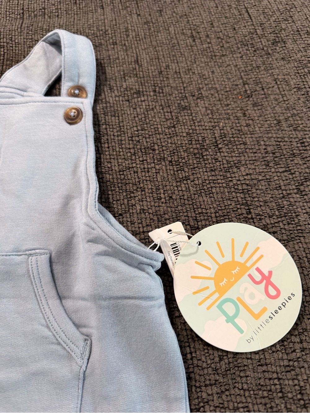 Little Sleepies Light Baby Overalls Romper - Picture 2 of 4